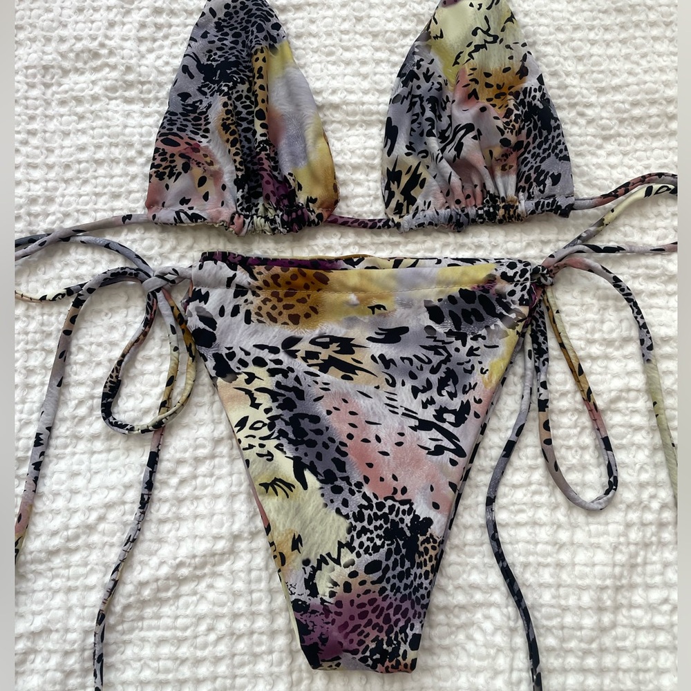 Animal Print Bikini Set